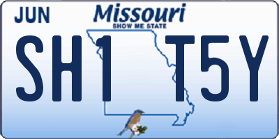 MO license plate SH1T5Y