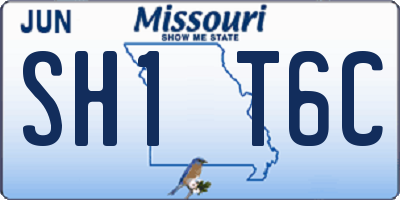 MO license plate SH1T6C