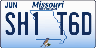 MO license plate SH1T6D