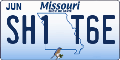 MO license plate SH1T6E