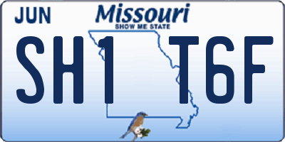 MO license plate SH1T6F
