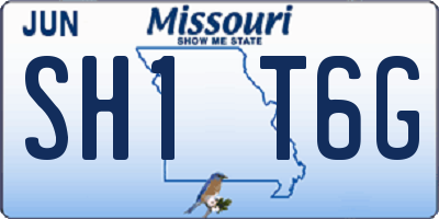 MO license plate SH1T6G