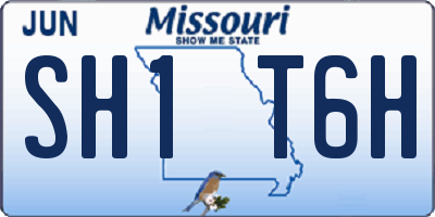 MO license plate SH1T6H