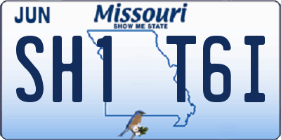 MO license plate SH1T6I