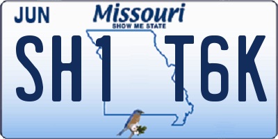 MO license plate SH1T6K