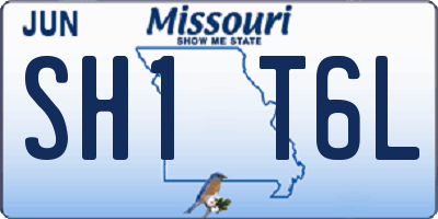 MO license plate SH1T6L