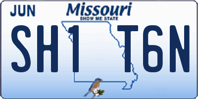 MO license plate SH1T6N