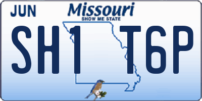 MO license plate SH1T6P