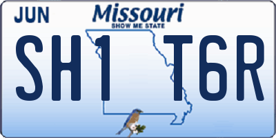 MO license plate SH1T6R