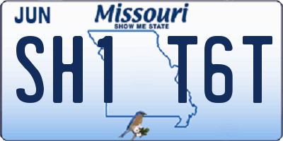 MO license plate SH1T6T