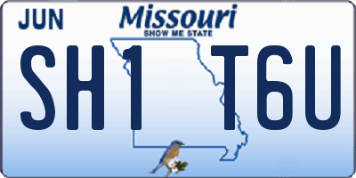 MO license plate SH1T6U