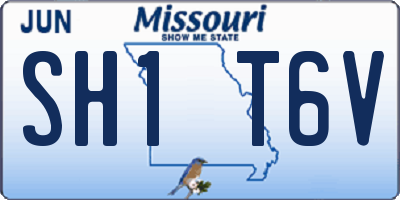 MO license plate SH1T6V