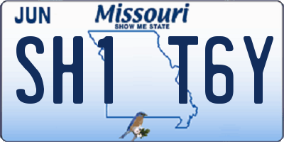 MO license plate SH1T6Y