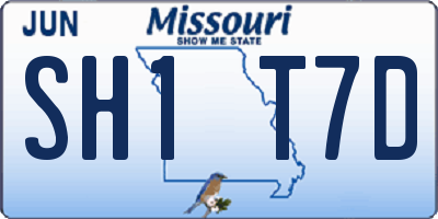 MO license plate SH1T7D