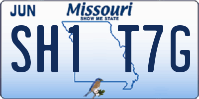MO license plate SH1T7G