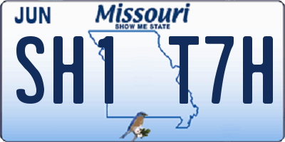 MO license plate SH1T7H