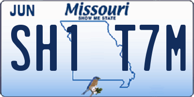 MO license plate SH1T7M