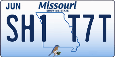 MO license plate SH1T7T