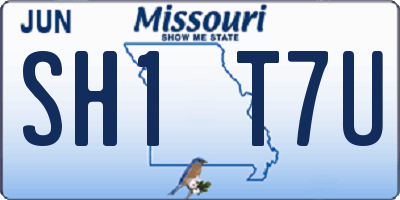 MO license plate SH1T7U