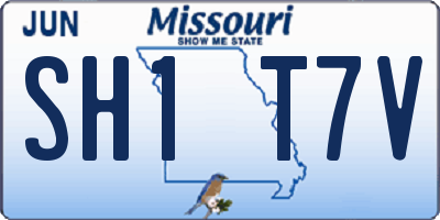 MO license plate SH1T7V