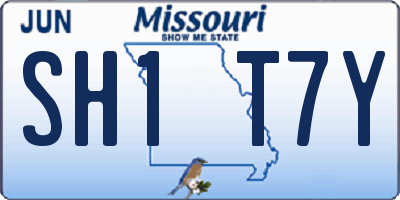 MO license plate SH1T7Y