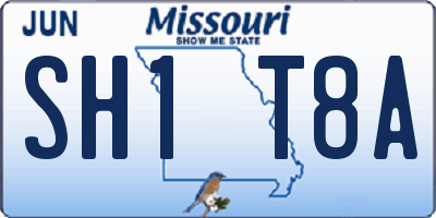 MO license plate SH1T8A