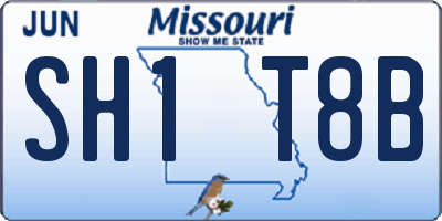 MO license plate SH1T8B