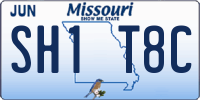 MO license plate SH1T8C