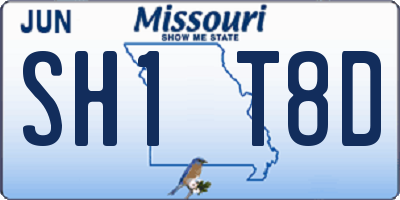 MO license plate SH1T8D