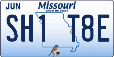 MO license plate SH1T8E