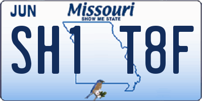 MO license plate SH1T8F