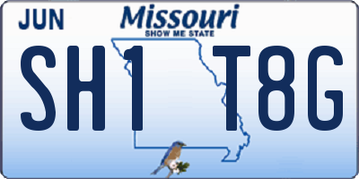 MO license plate SH1T8G