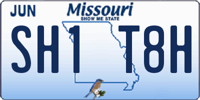 MO license plate SH1T8H