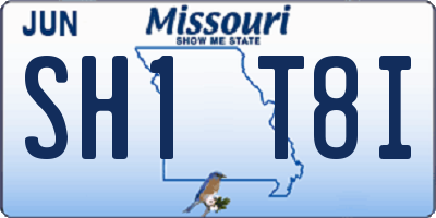 MO license plate SH1T8I