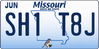 MO license plate SH1T8J
