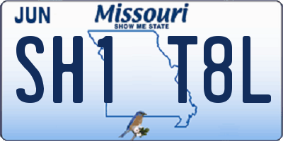 MO license plate SH1T8L