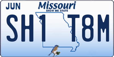 MO license plate SH1T8M