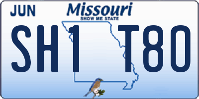 MO license plate SH1T8O