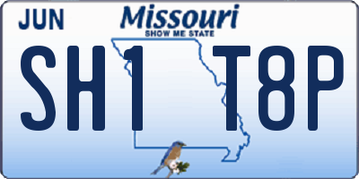 MO license plate SH1T8P