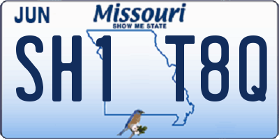 MO license plate SH1T8Q