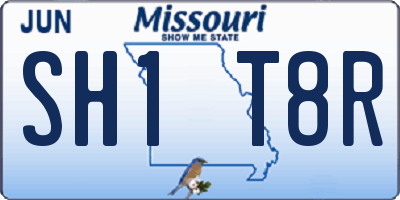 MO license plate SH1T8R