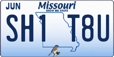 MO license plate SH1T8U