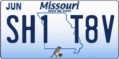 MO license plate SH1T8V