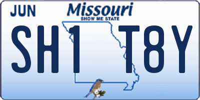 MO license plate SH1T8Y