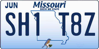 MO license plate SH1T8Z