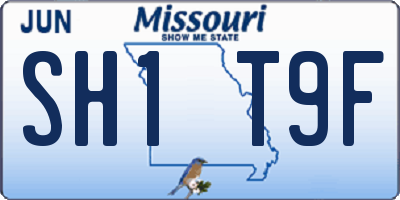 MO license plate SH1T9F