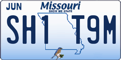 MO license plate SH1T9M