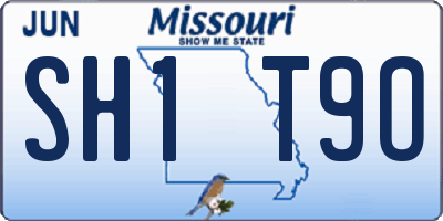MO license plate SH1T9O