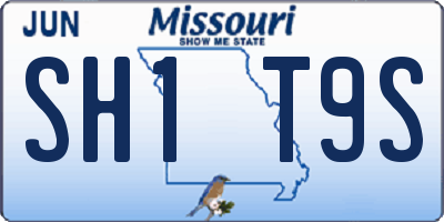 MO license plate SH1T9S