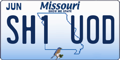 MO license plate SH1U0D